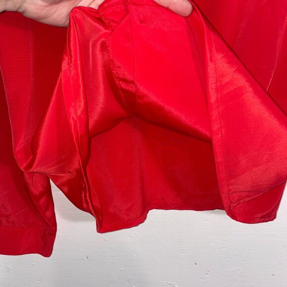 Vintage NWT Red Blouse Size 8 Silk-Like Double Breasted Lightweight Dead Stock - Picture 6 of 11